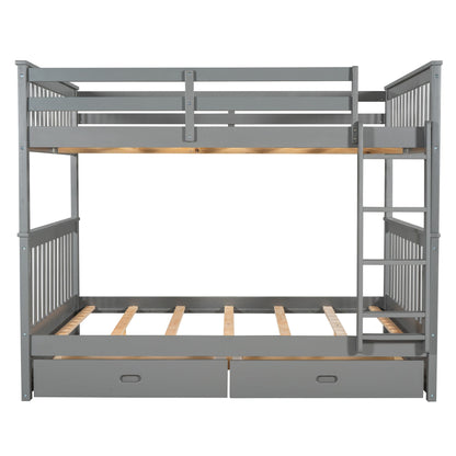Bunk Bed With Ladders And 2 Storage Drawers - The Sleep Loft - Online Mattress Showroom NYC