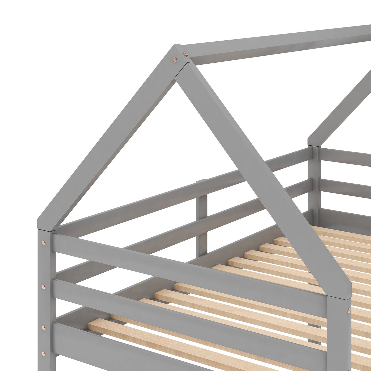 Low Bunk Bed With House Shaped Frame And Ladder - The Sleep Loft - Online Mattress Showroom NYC
