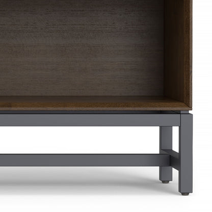 Banting - Low Wide Bookcase - Walnut Brown - The Sleep Loft - Online Mattress Showroom NYC