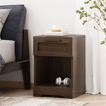 Broxon - Rustic Drawer Nightstand - The Sleep Loft - Online Mattress Showroom NYC