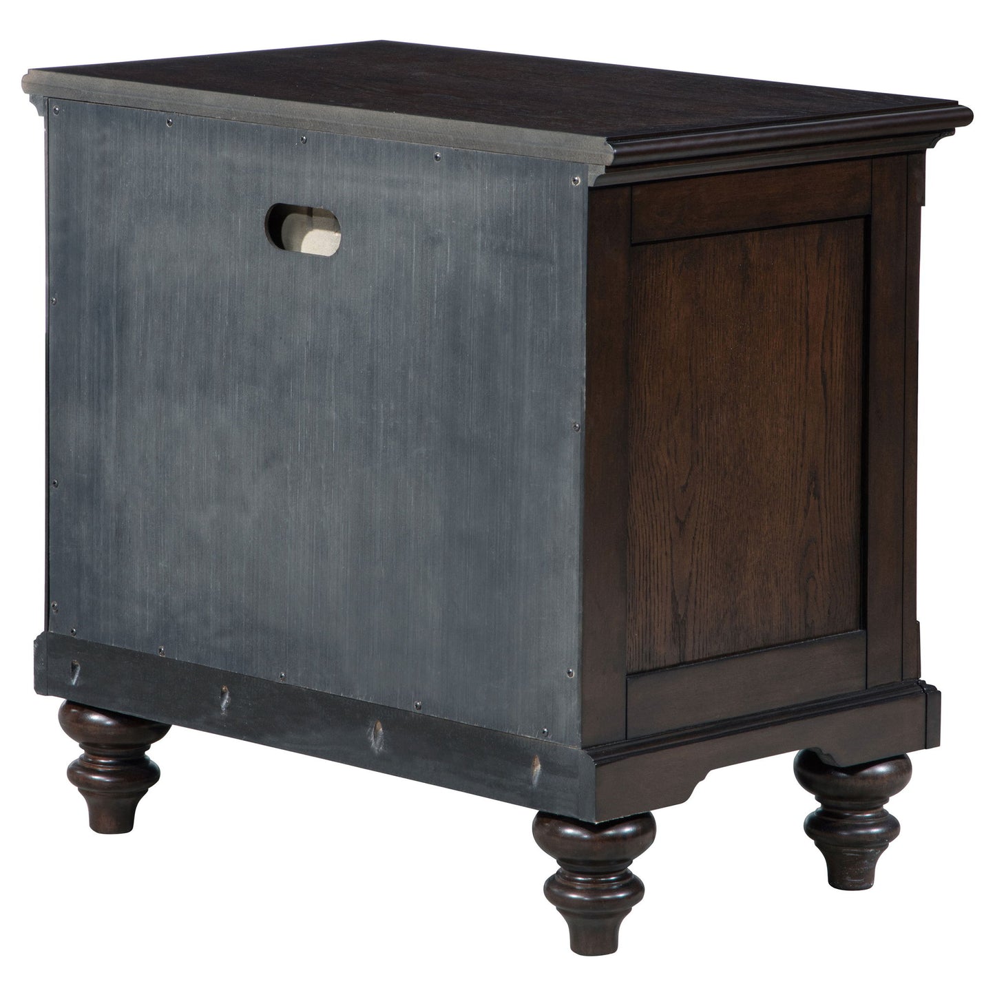Berwick - 1 Drawer Nightstand With Open Cubby - Dark Oak - The Sleep Loft - Online Mattress Showroom NYC
