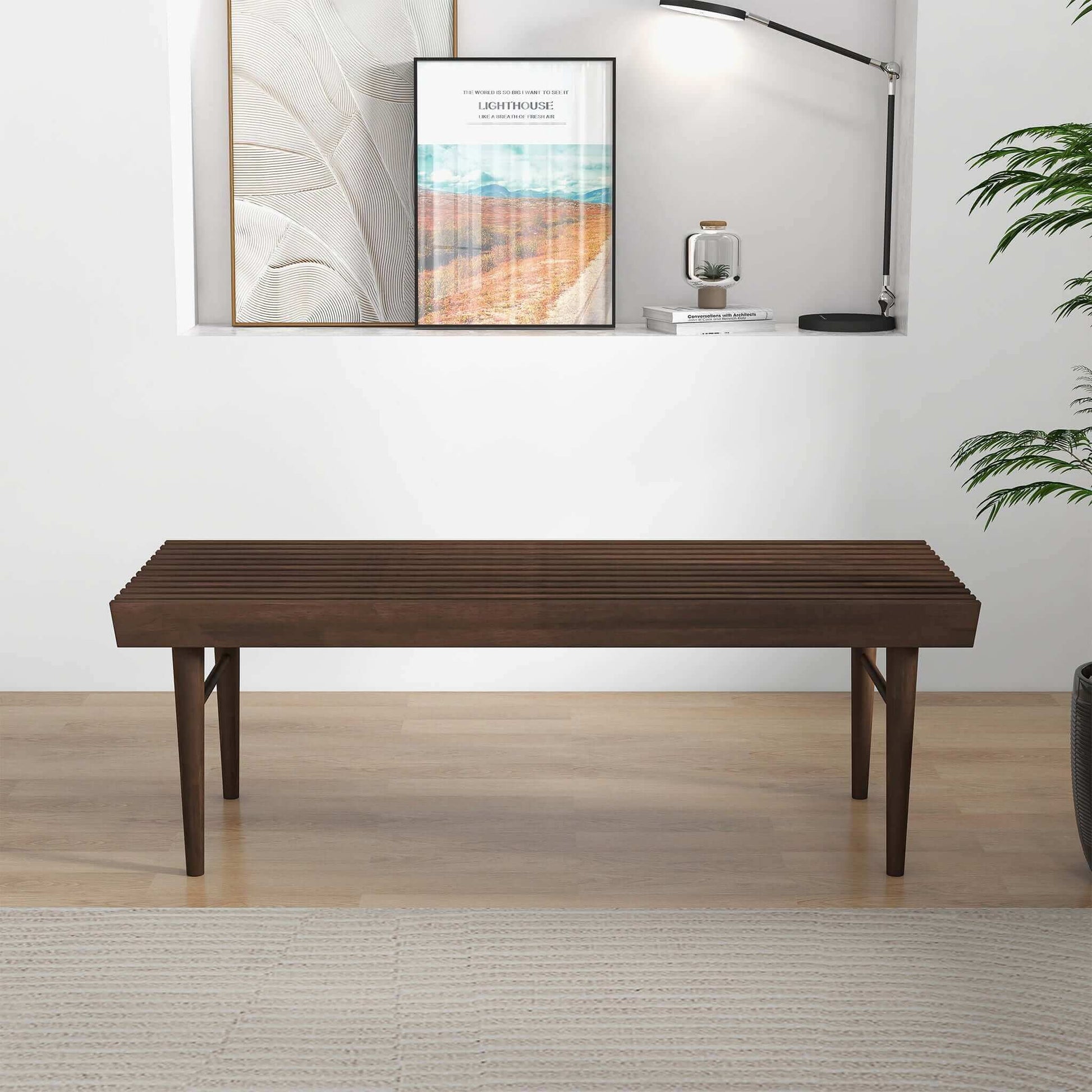 Mia - Bench - Dark Brown - The Sleep Loft - Online Mattress Showroom NYC