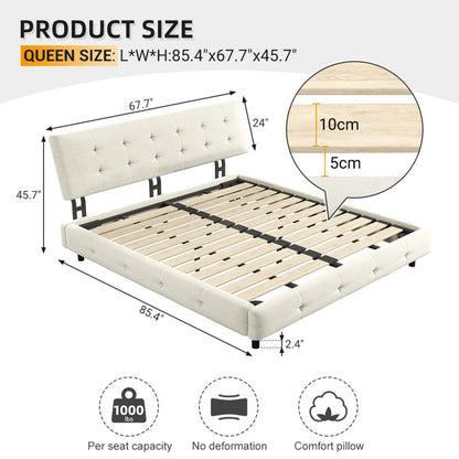 Tufted Headboard With Extra-Large Ultra-Soft Cloud Pillow Design - The Sleep Loft - Online Mattress Showroom NYC