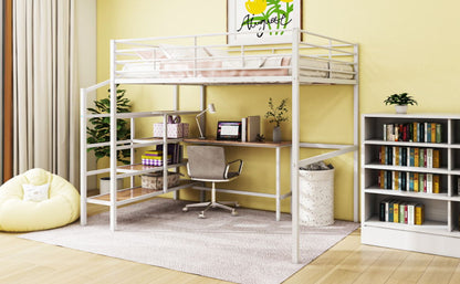 Loft Bed With Desk And Lateral Storage Ladder - The Sleep Loft - Online Mattress Showroom NYC