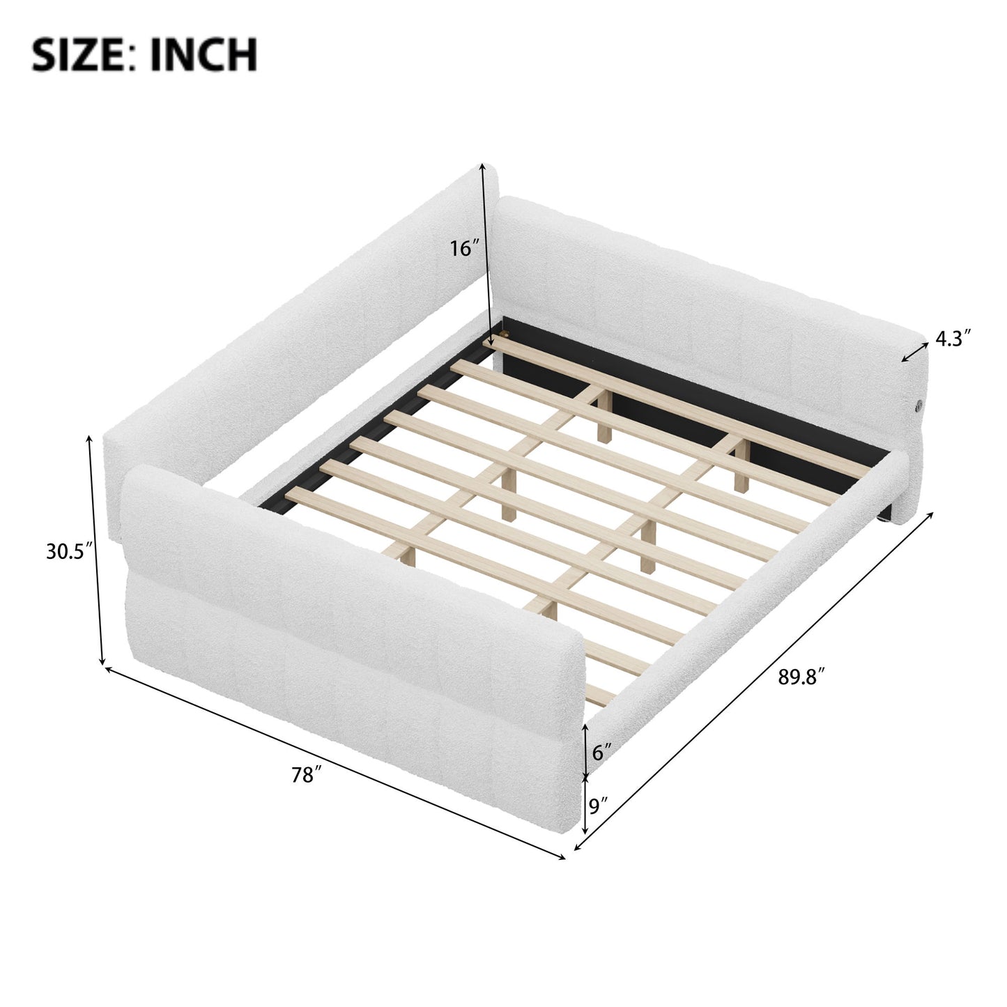 Upholstered Platform Bed With USB Charging - The Sleep Loft - Online Mattress Showroom NYC