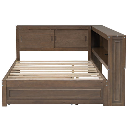 Daybed With Storage Shelves, LED, USB, And Trundle - The Sleep Loft - Online Mattress Showroom NYC