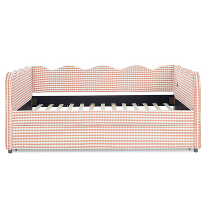 Gingham Daybed With USB Charging Port, Wave-Shaped Design - The Sleep Loft - Online Mattress Showroom NYC