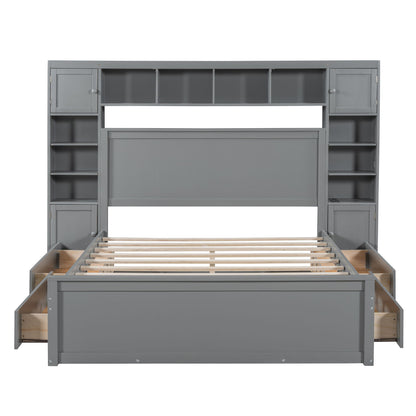 Bed With All In One Cabinet, Shelf And Sockets - The Sleep Loft - Online Mattress Showroom NYC