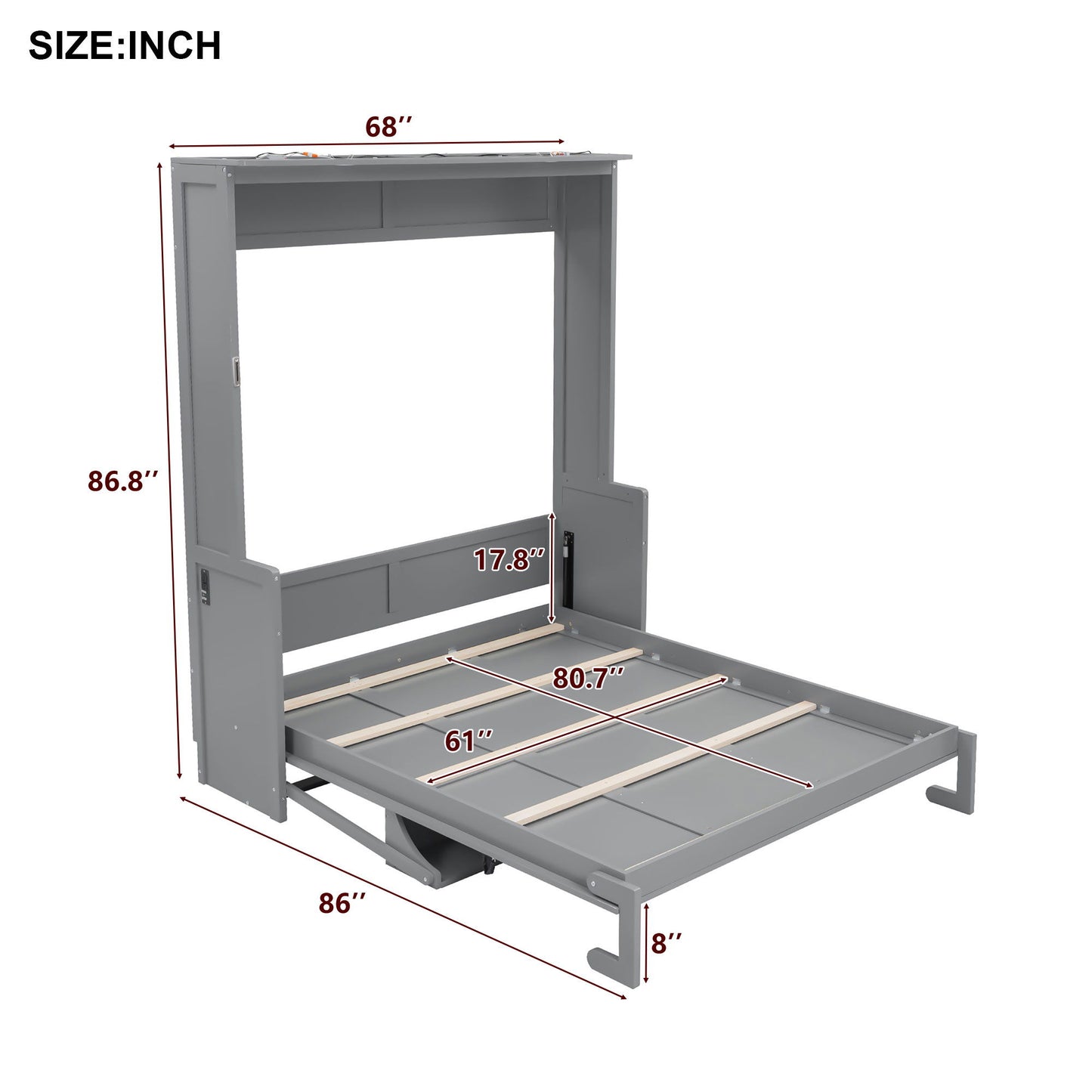 Murphy Bed With Desk, LED Lights & USB Charging Station - The Sleep Loft - Online Mattress Showroom NYC