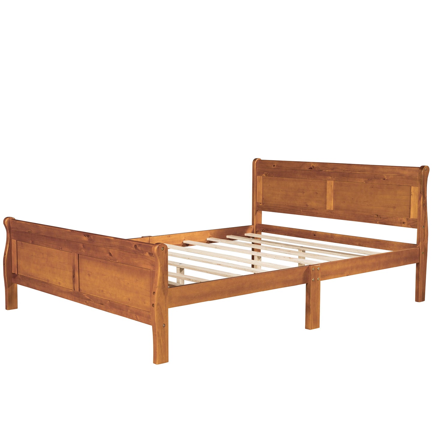 Platform Bed Frame Mattress Foundation Sleigh Bed With Headboard / Footboard / Wood Slat Suppor - The Sleep Loft - Online Mattress Showroom NYC