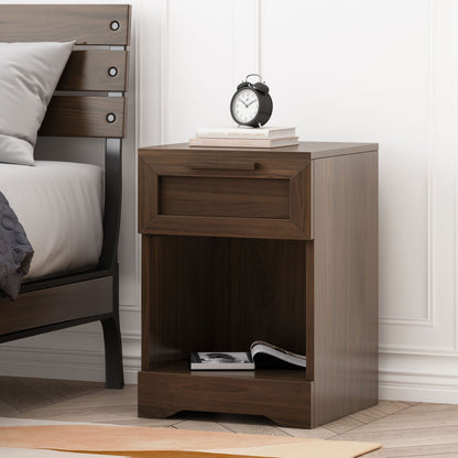 Broxon - Rustic Drawer Nightstand - The Sleep Loft - Online Mattress Showroom NYC