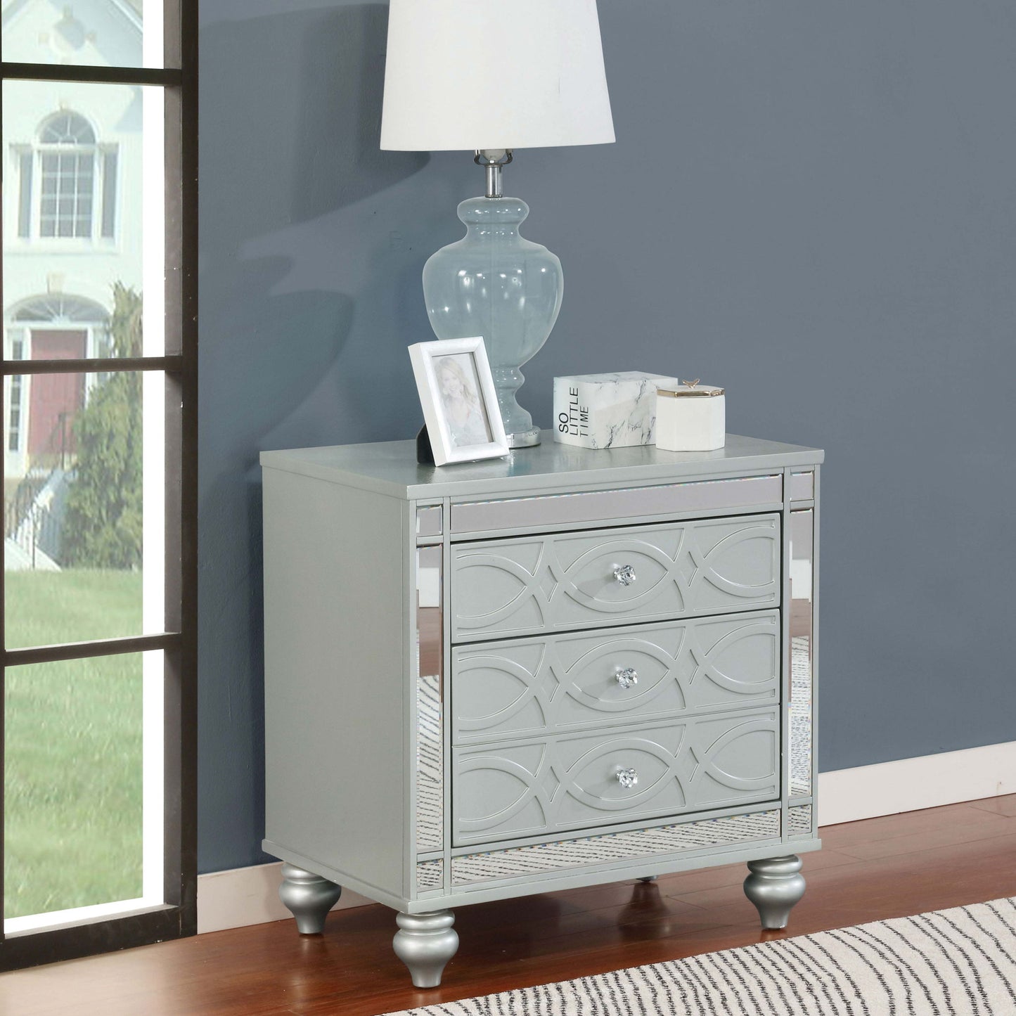 Menlo - 2 Drawer Nightstand - Gray - The Sleep Loft - Online Mattress Showroom NYC