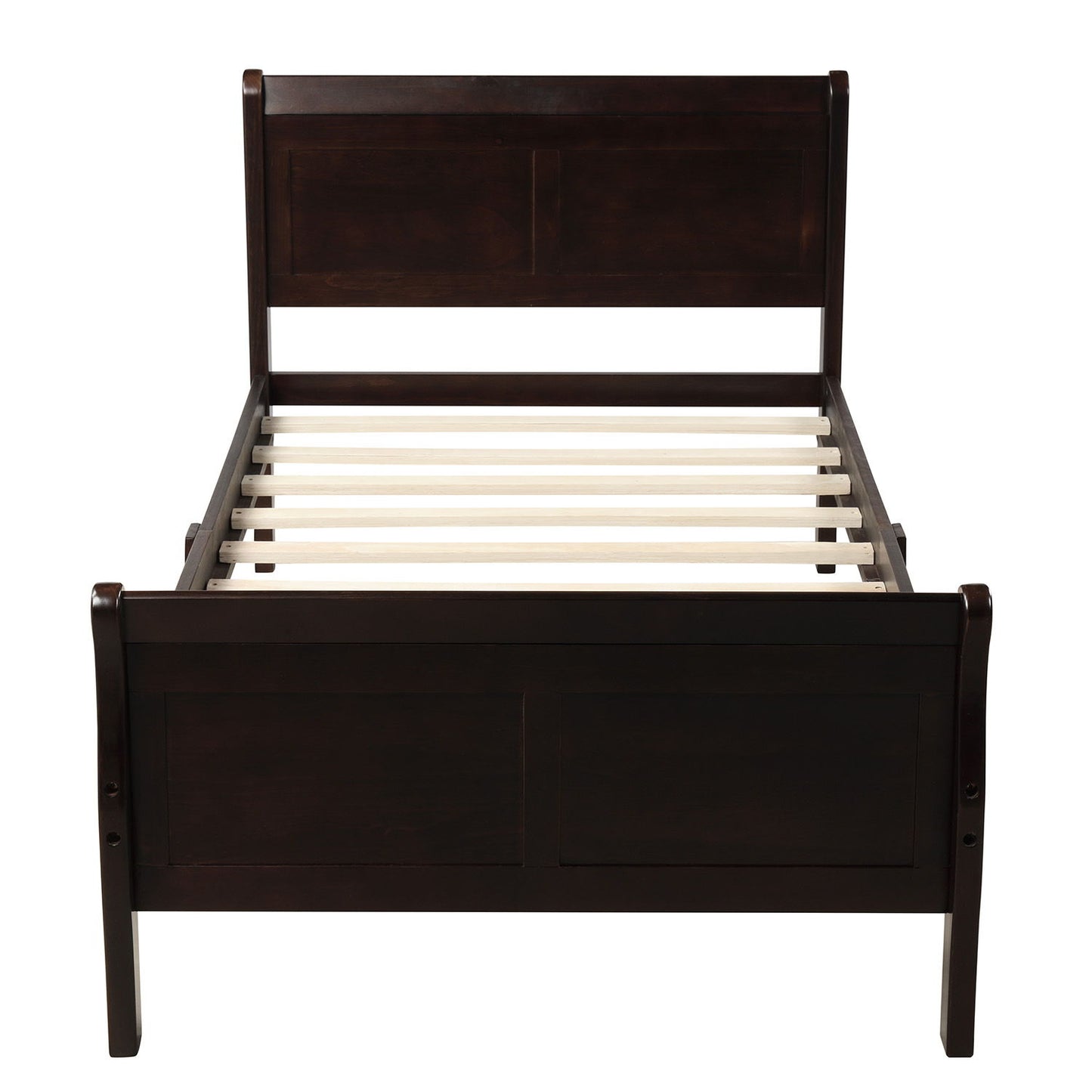 Platform Bed Frame Mattress Foundation Sleigh Bed With Headboard / Footboard / Wood Slat Suppor - The Sleep Loft - Online Mattress Showroom NYC