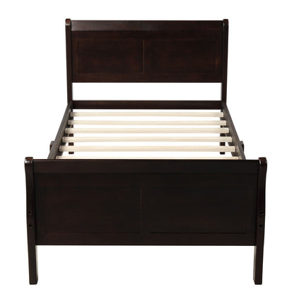 Platform Bed Frame Mattress Foundation Sleigh Bed With Headboard / Footboard / Wood Slat Suppor - The Sleep Loft - Online Mattress Showroom NYC