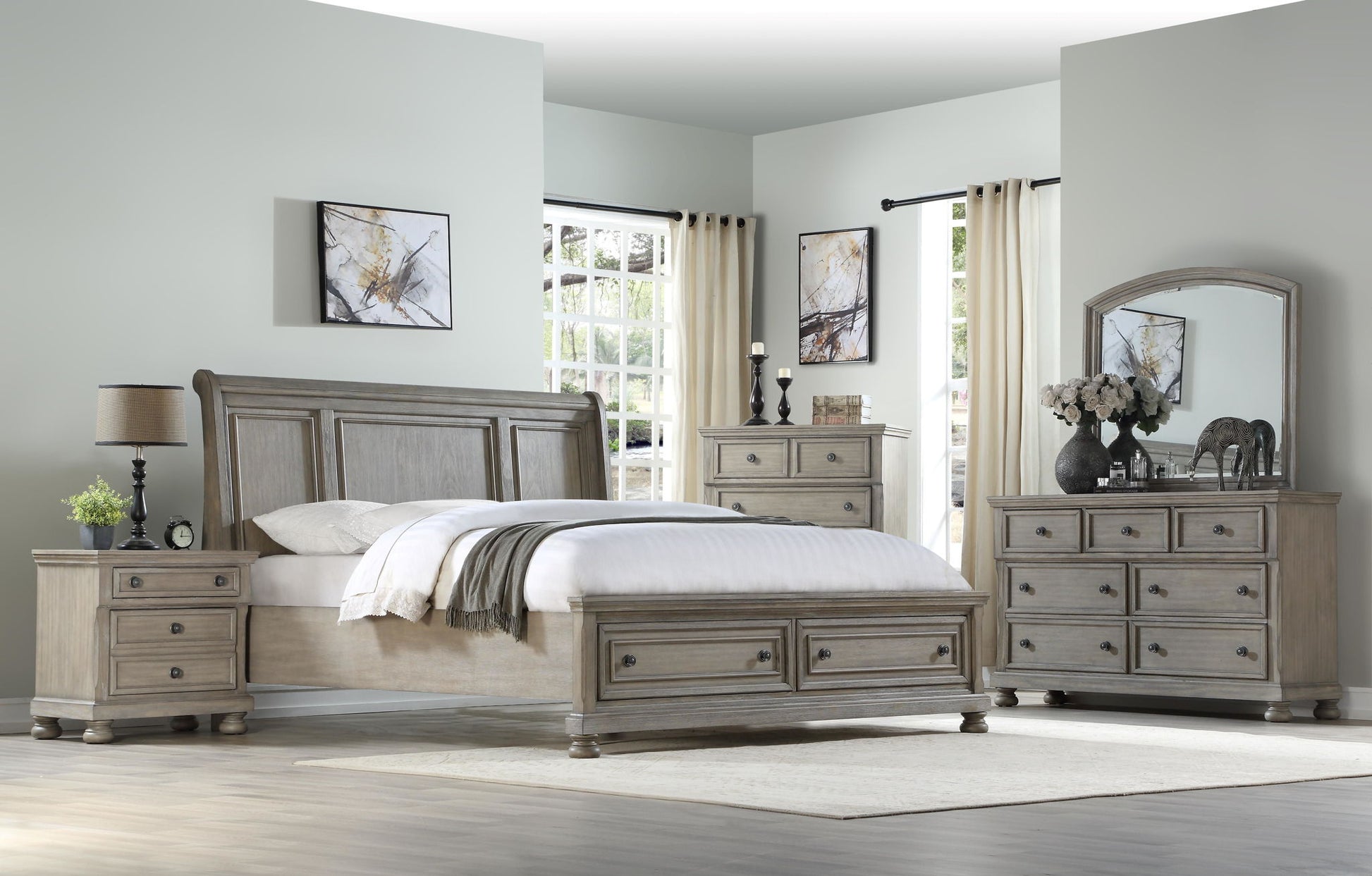 Nightstand Two Storage Drawers - The Sleep Loft - Online Mattress Showroom NYC