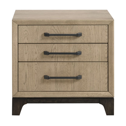 3 Drawer Nightstand With USB Charging Port - Brown - The Sleep Loft - Online Mattress Showroom NYC