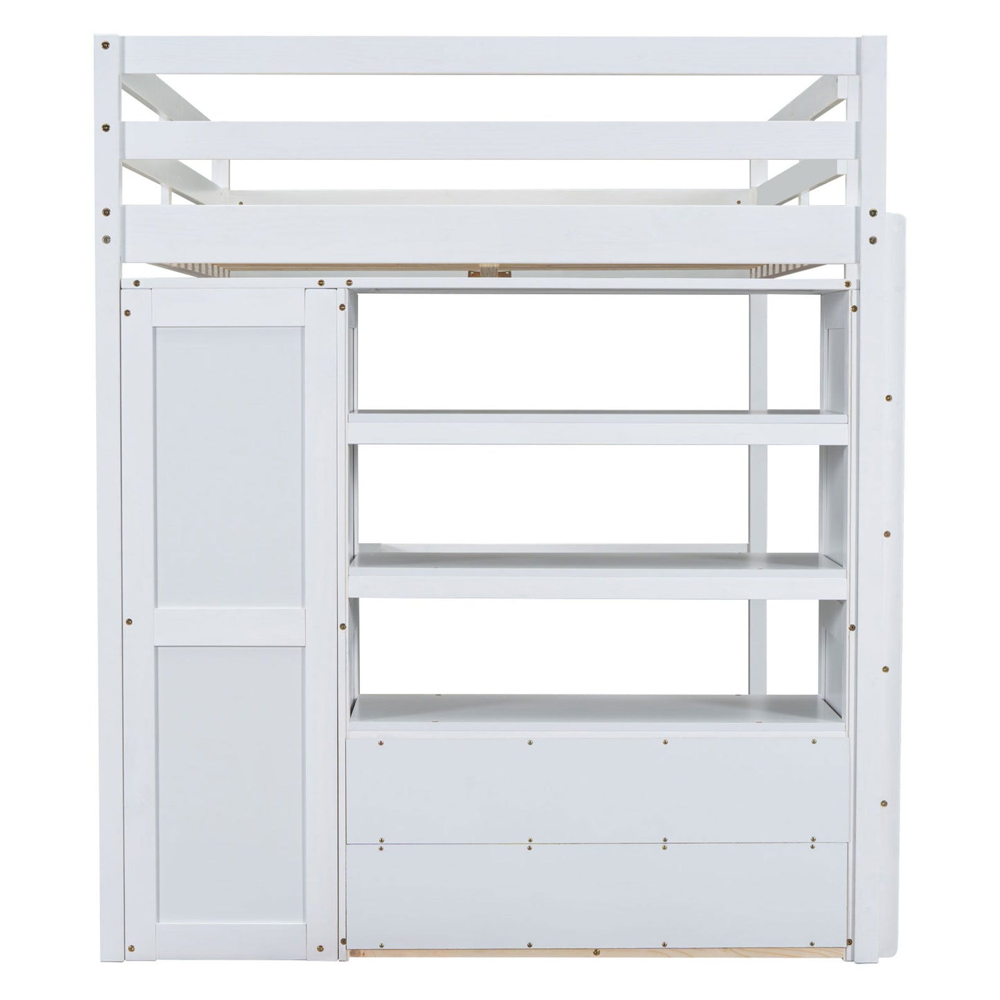Loft Bed With Built In Wardrobe, Desk, Shelves And Drawers - The Sleep Loft - Online Mattress Showroom NYC