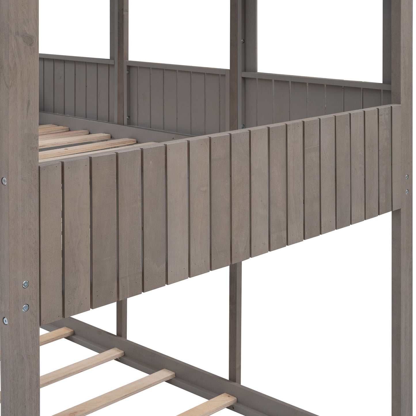 Bunk Bed With Roof, Window, Guardrail, Ladder - The Sleep Loft - Online Mattress Showroom NYC