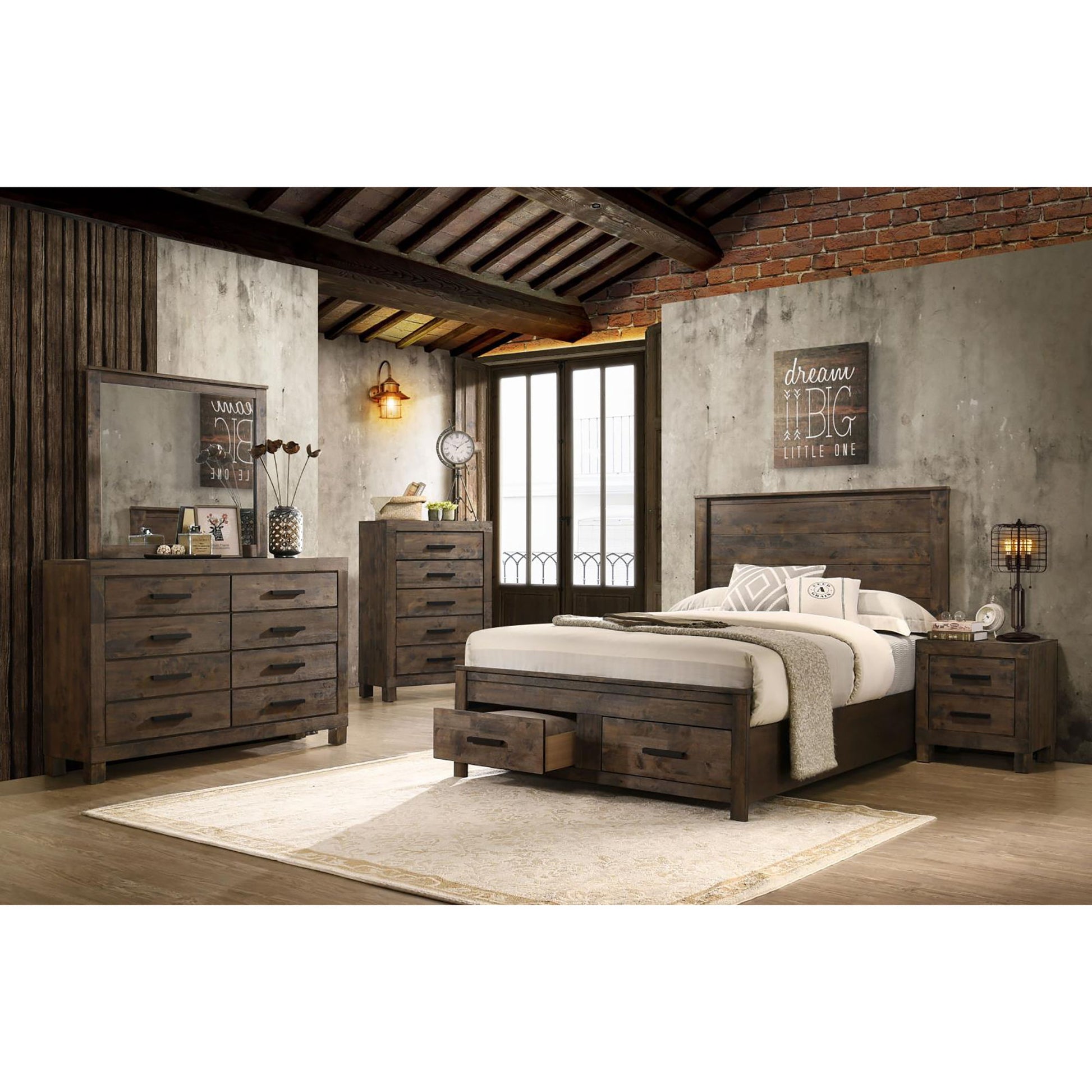Queen Storage Bed With Platform Design And Drawer Storage - Brown - The Sleep Loft - Online Mattress Showroom NYC