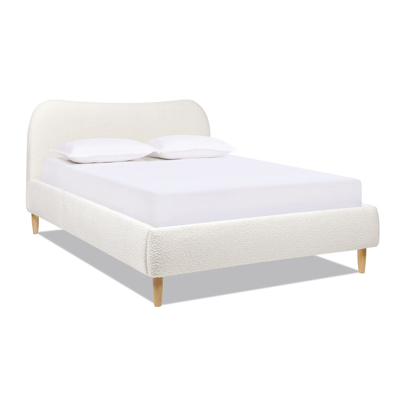 Roman - Curved Headboard Upholstered Platform Bed - The Sleep Loft - Online Mattress Showroom NYC