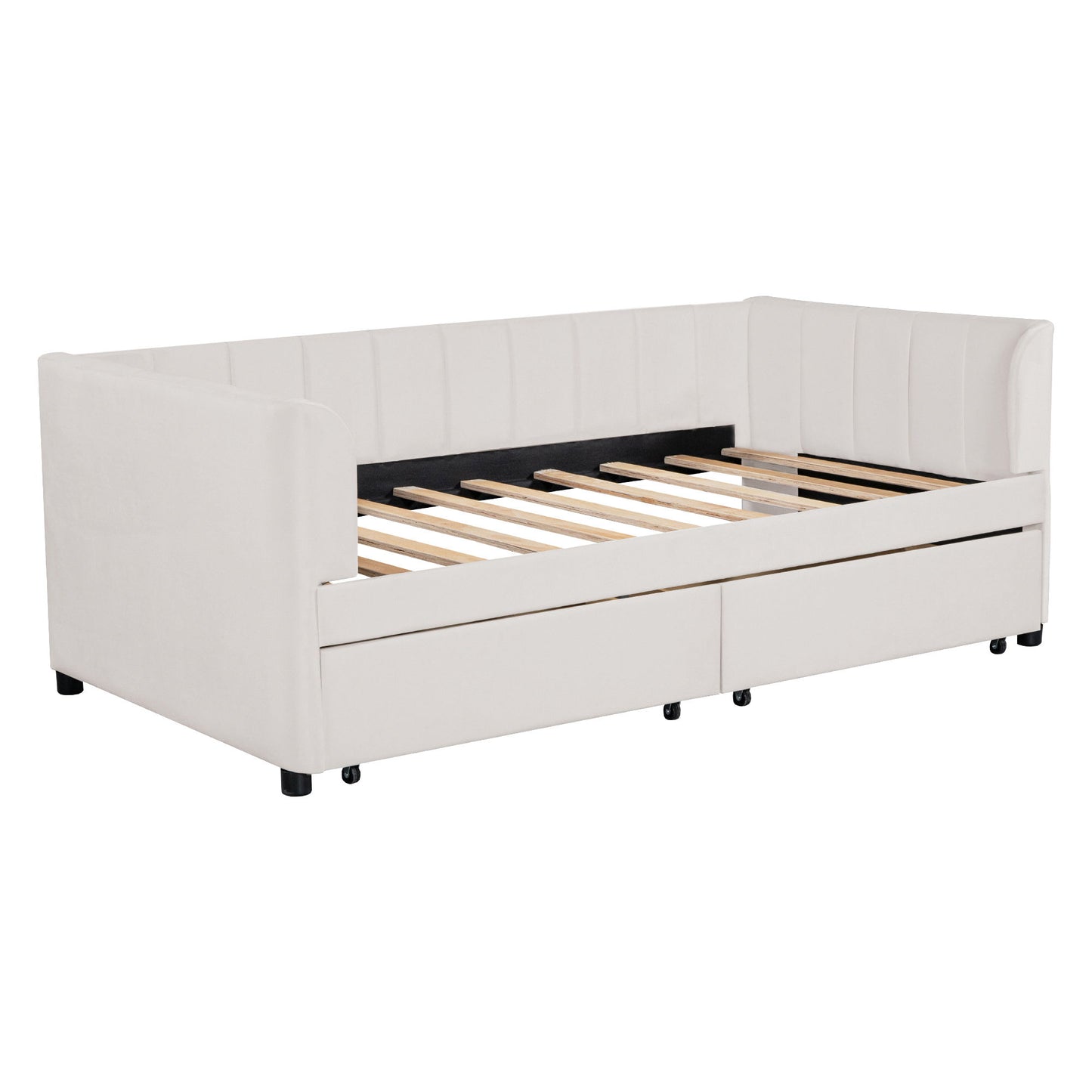 Upholstered Daybed With Ergonomic Design Backrest - The Sleep Loft - Online Mattress Showroom NYC