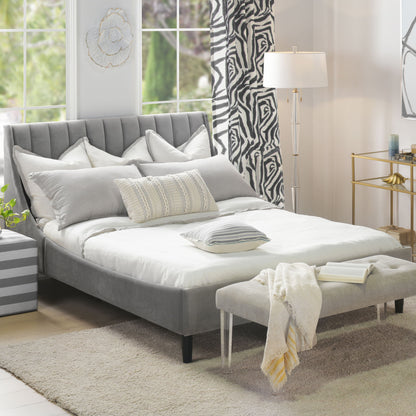 Aspen - Vertical Tufted Modern Headboard Platform Bed Set - The Sleep Loft - Online Mattress Showroom NYC