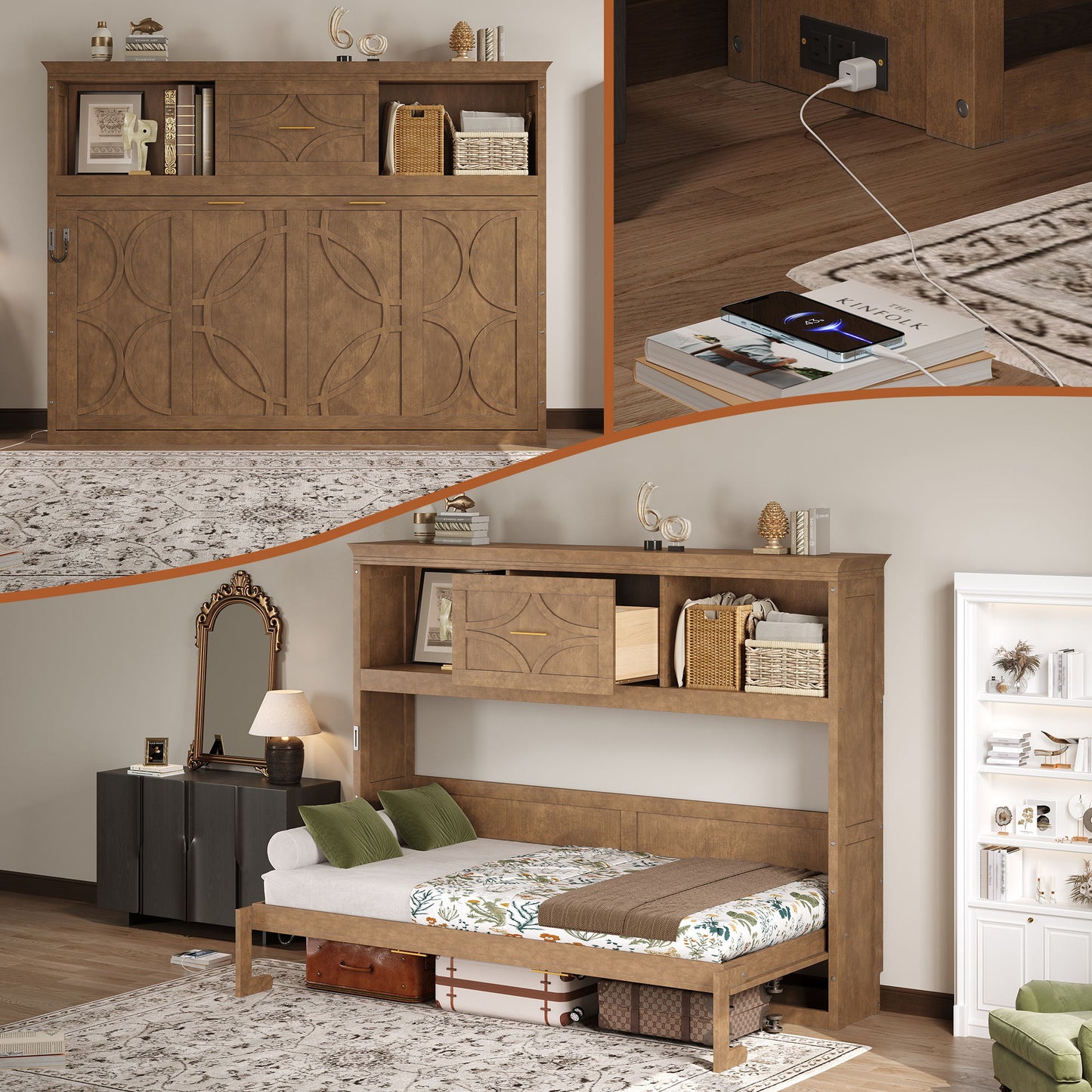 Murphy Bed With Charging Station And Drawer - The Sleep Loft - Online Mattress Showroom NYC