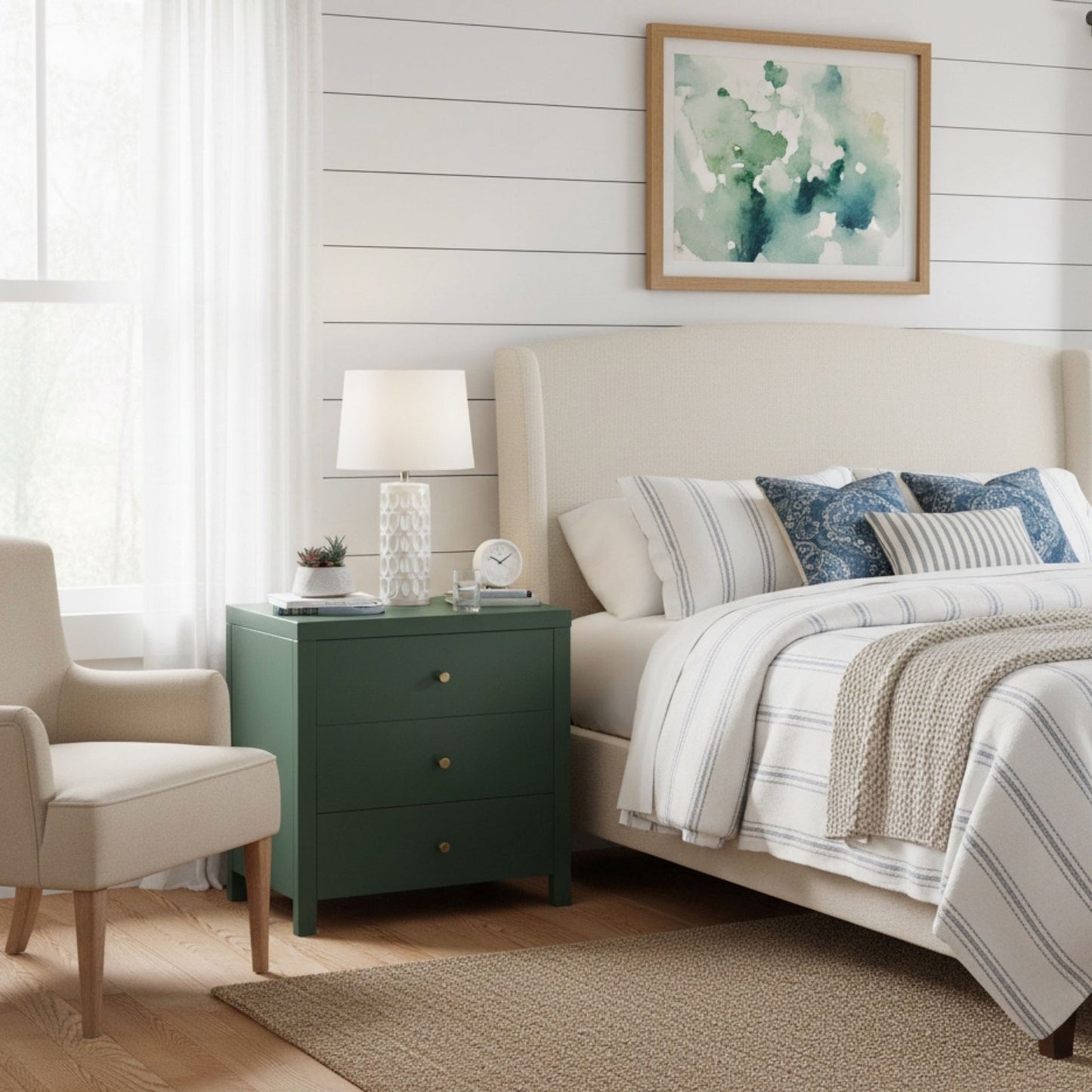 Nevarre - 3 Drawer Nightstand - The Sleep Loft - Online Mattress Showroom NYC