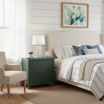Nevarre - 3 Drawer Nightstand - The Sleep Loft - Online Mattress Showroom NYC