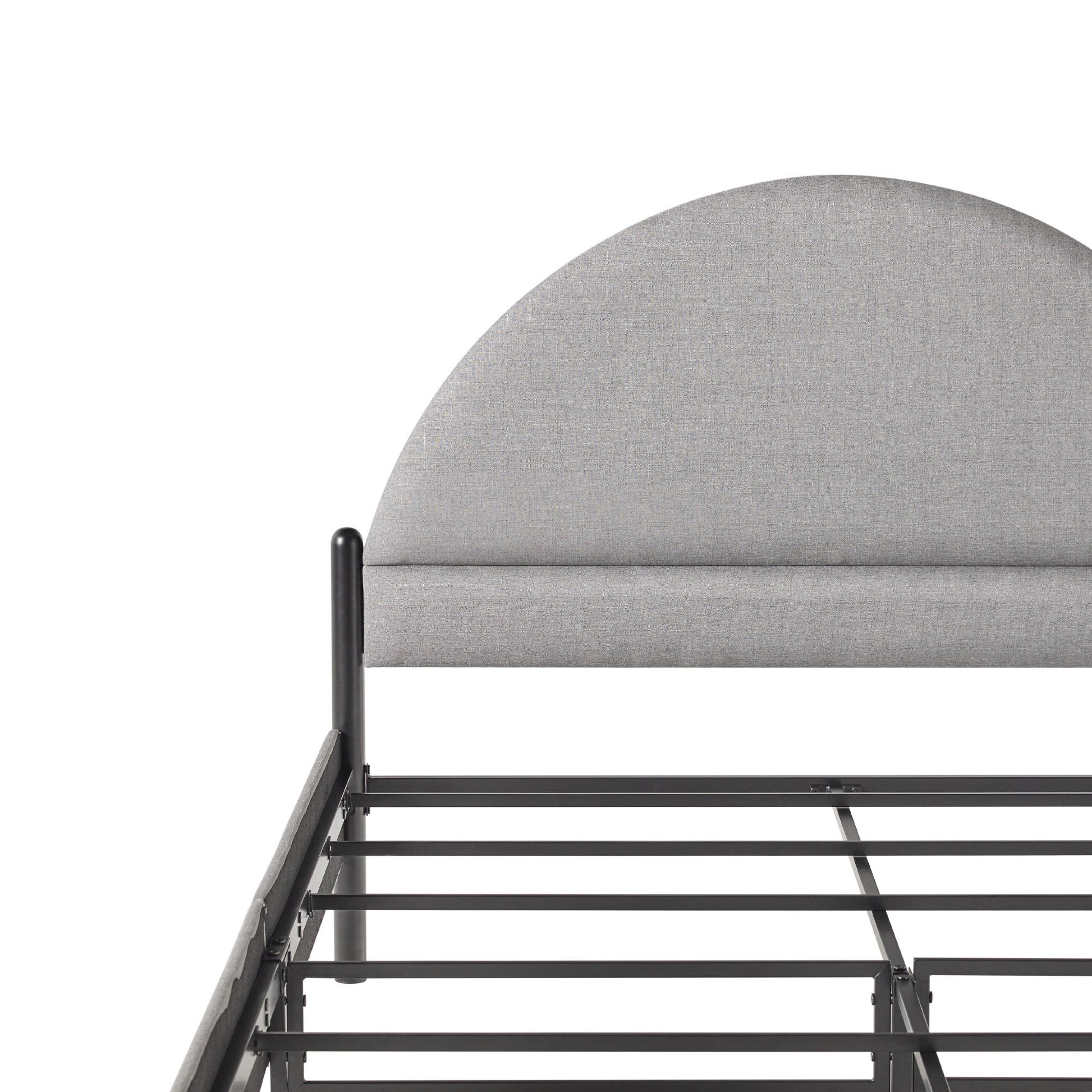 Bed Modern Upholstered Curved Headboard - The Sleep Loft - Online Mattress Showroom NYC