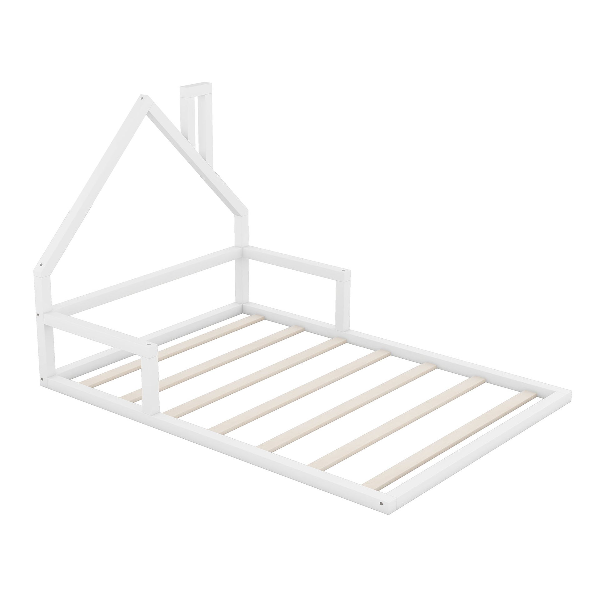 Elegant Floor Bed With House Shaped Headboard - The Sleep Loft - Online Mattress Showroom NYC