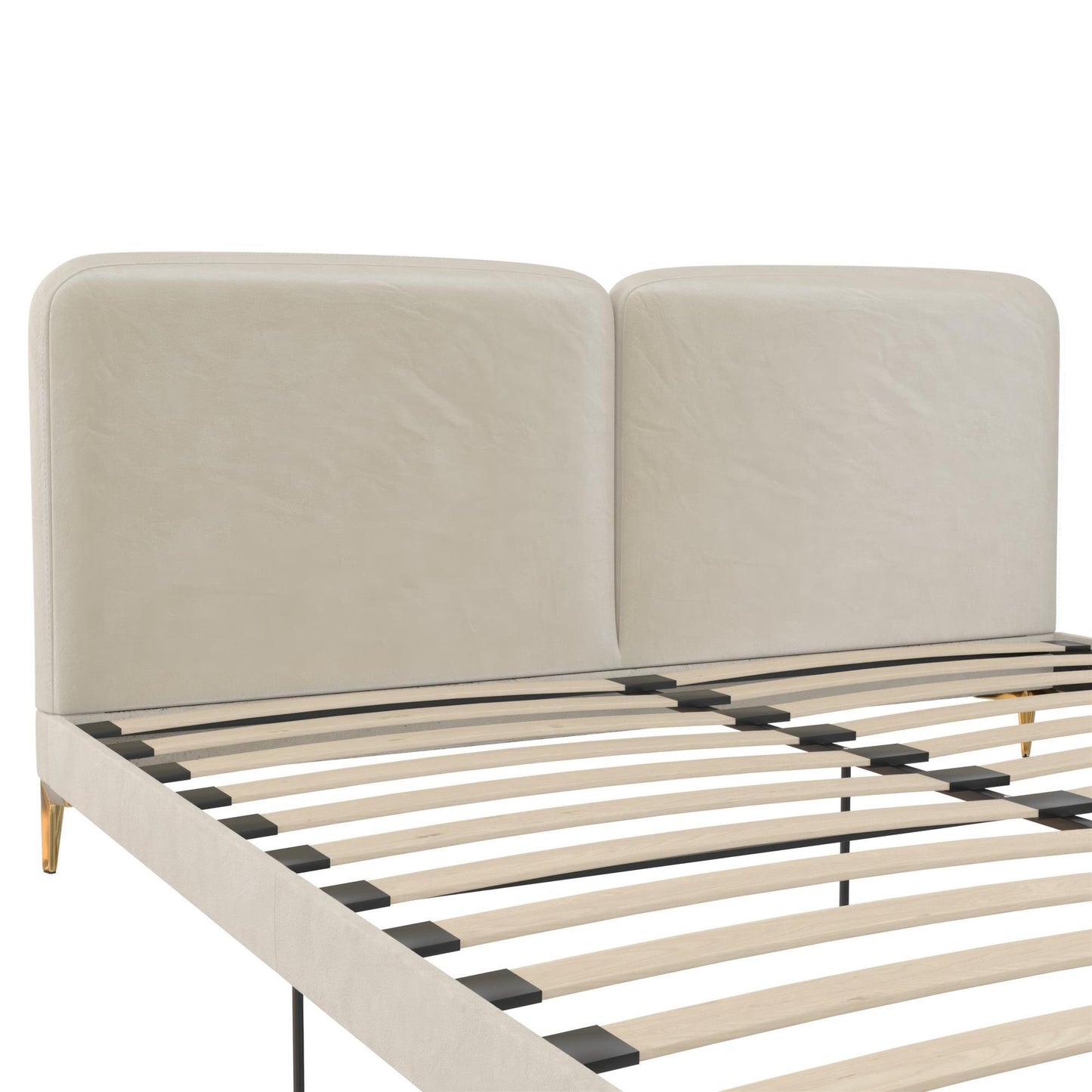 Coco - King Size Upholstered Bed - Ivory - The Sleep Loft - Online Mattress Showroom NYC