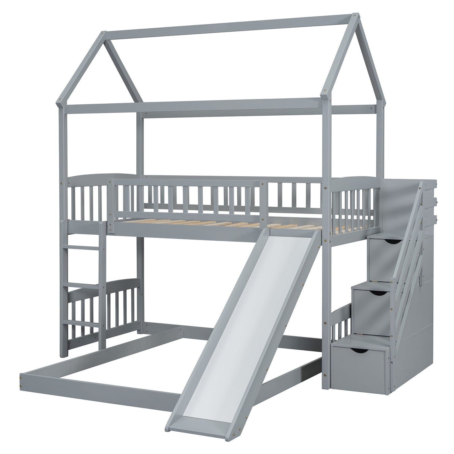 House Bunk Bed With Slide - The Sleep Loft - Online Mattress Showroom NYC