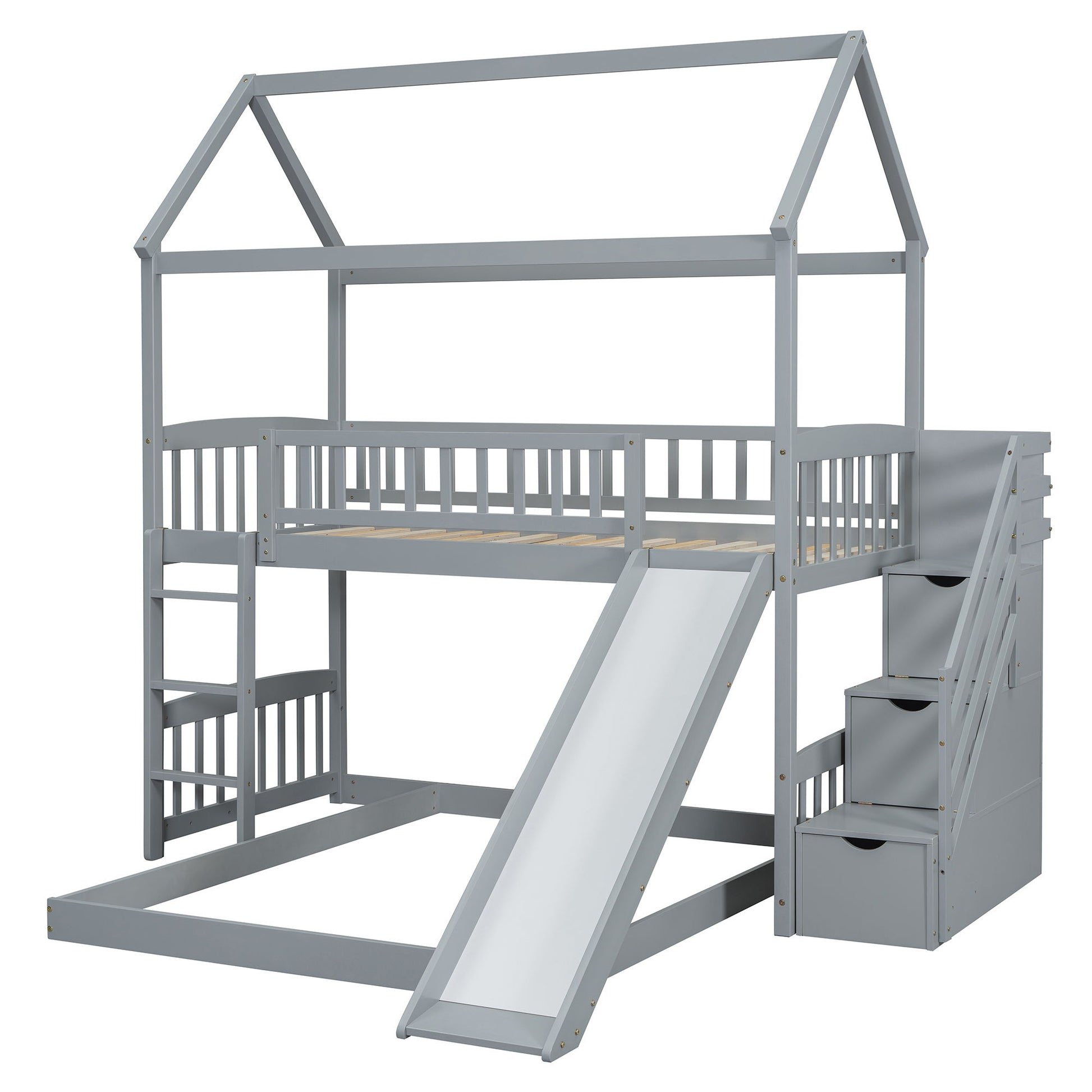 House Bunk Bed With Slide - The Sleep Loft - Online Mattress Showroom NYC