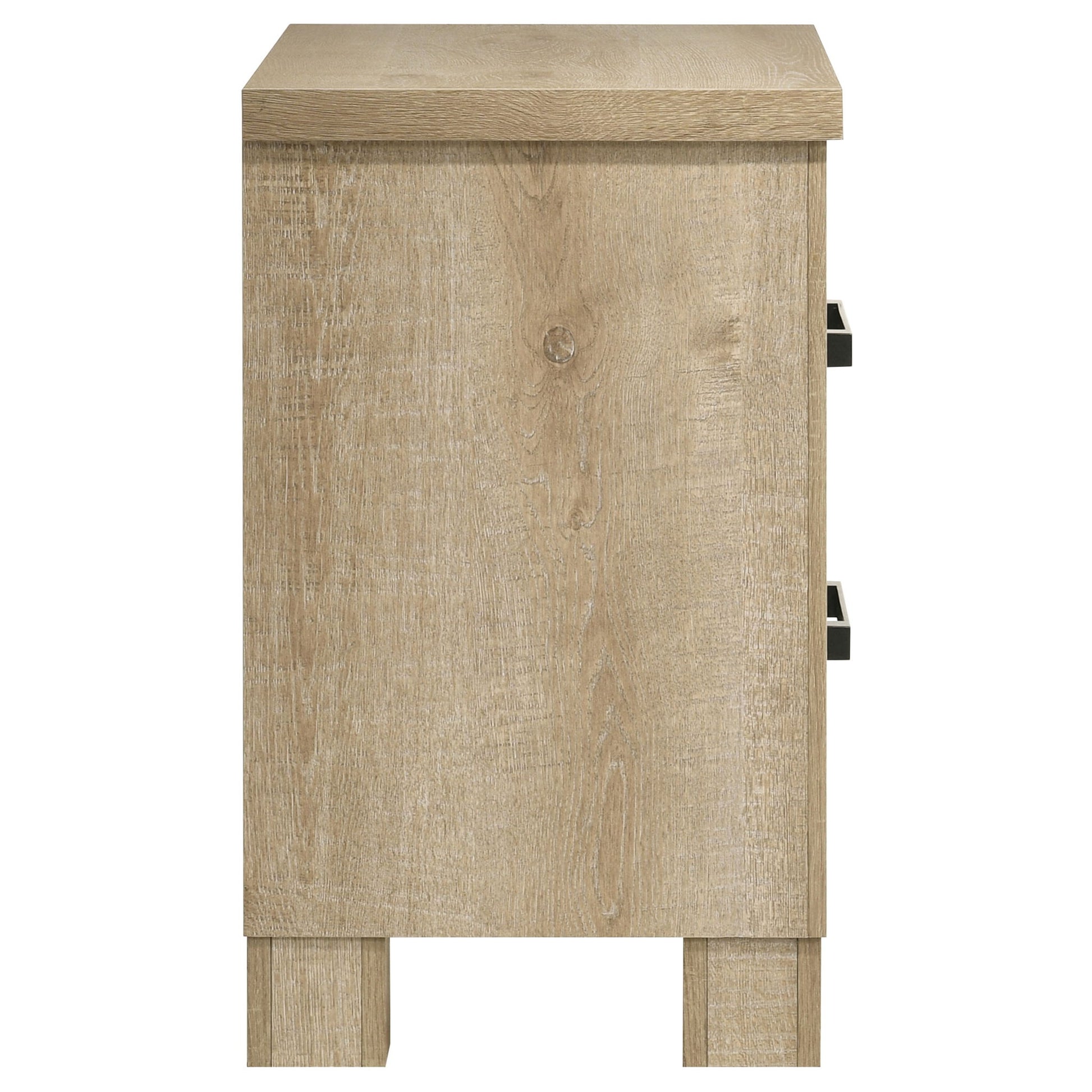 Sansome - 2 Drawer Nightstand Bedside Table - Oak - The Sleep Loft - Online Mattress Showroom NYC