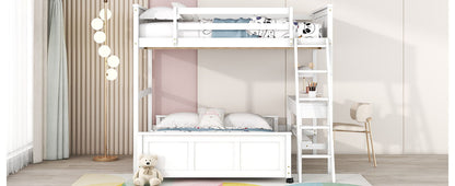 Full Over Full Bunk Bed With Desk - The Sleep Loft - Online Mattress Showroom NYC