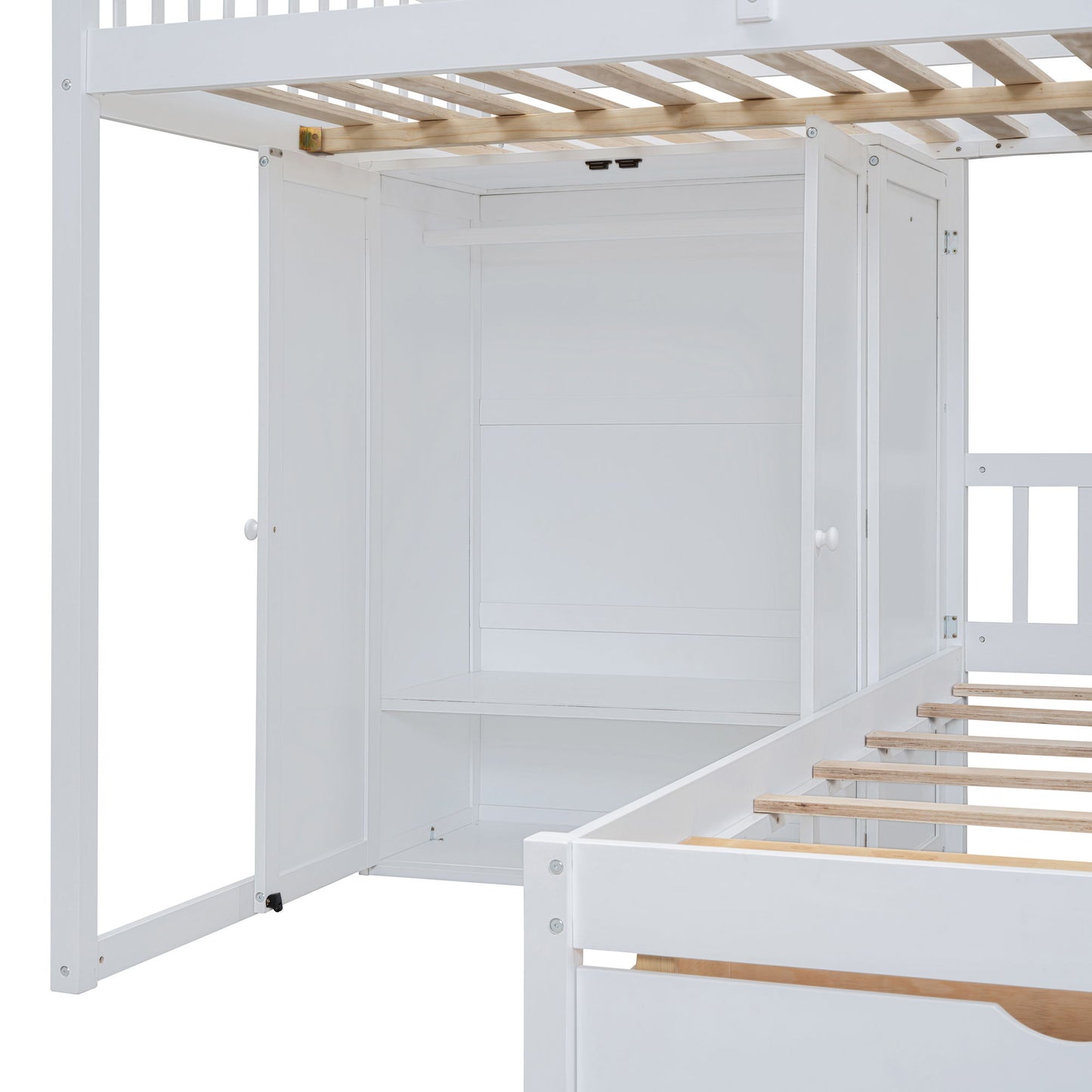 Bunk Bed With Wardrobe, Drawers - The Sleep Loft - Online Mattress Showroom NYC