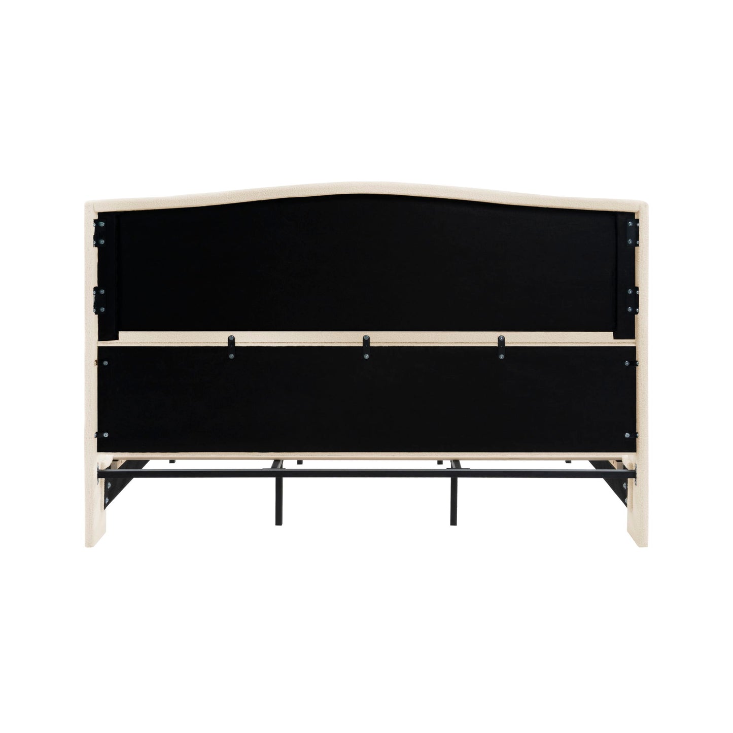 Platform Bed Frame With Tall Headboard And High Footboard