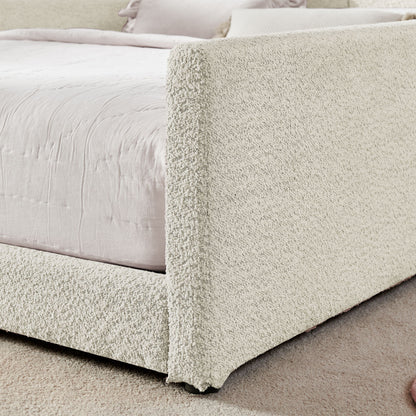 Cute Rabbit Ear Upholstered Platform Bed Frame With Safety Rail - The Sleep Loft - Online Mattress Showroom NYC