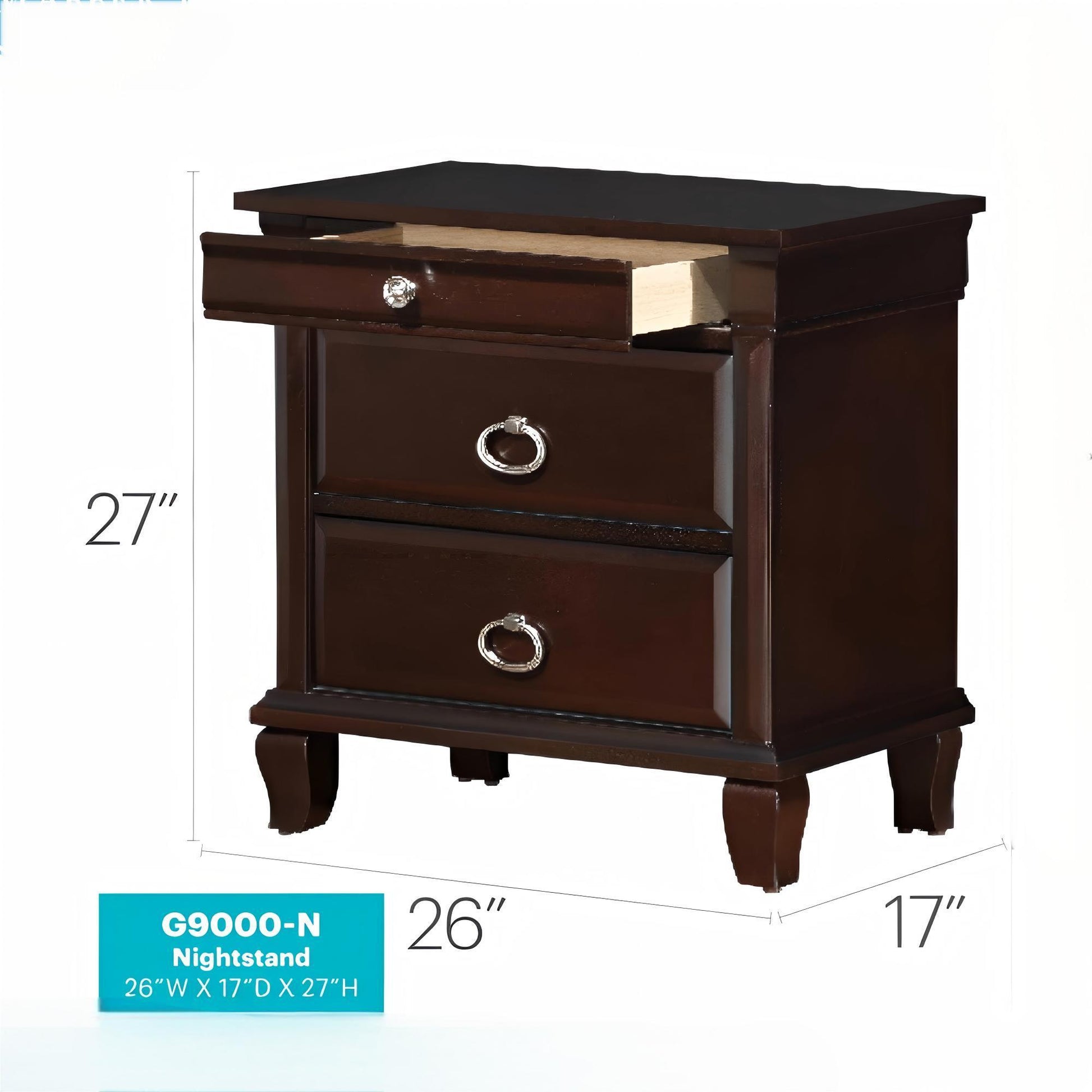 Triton - Nightstand - Cappuccino - The Sleep Loft - Online Mattress Showroom NYC