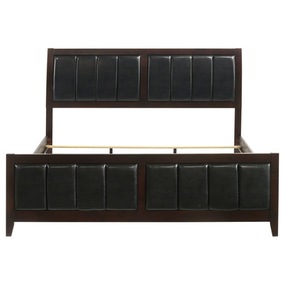 Eastern King Panel Bed With Upholstered Headboard And Footboard - Cappuccino - The Sleep Loft - Online Mattress Showroom NYC