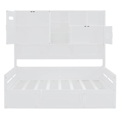 Daybed With All-In-One Cabinet And Shelf - The Sleep Loft - Online Mattress Showroom NYC