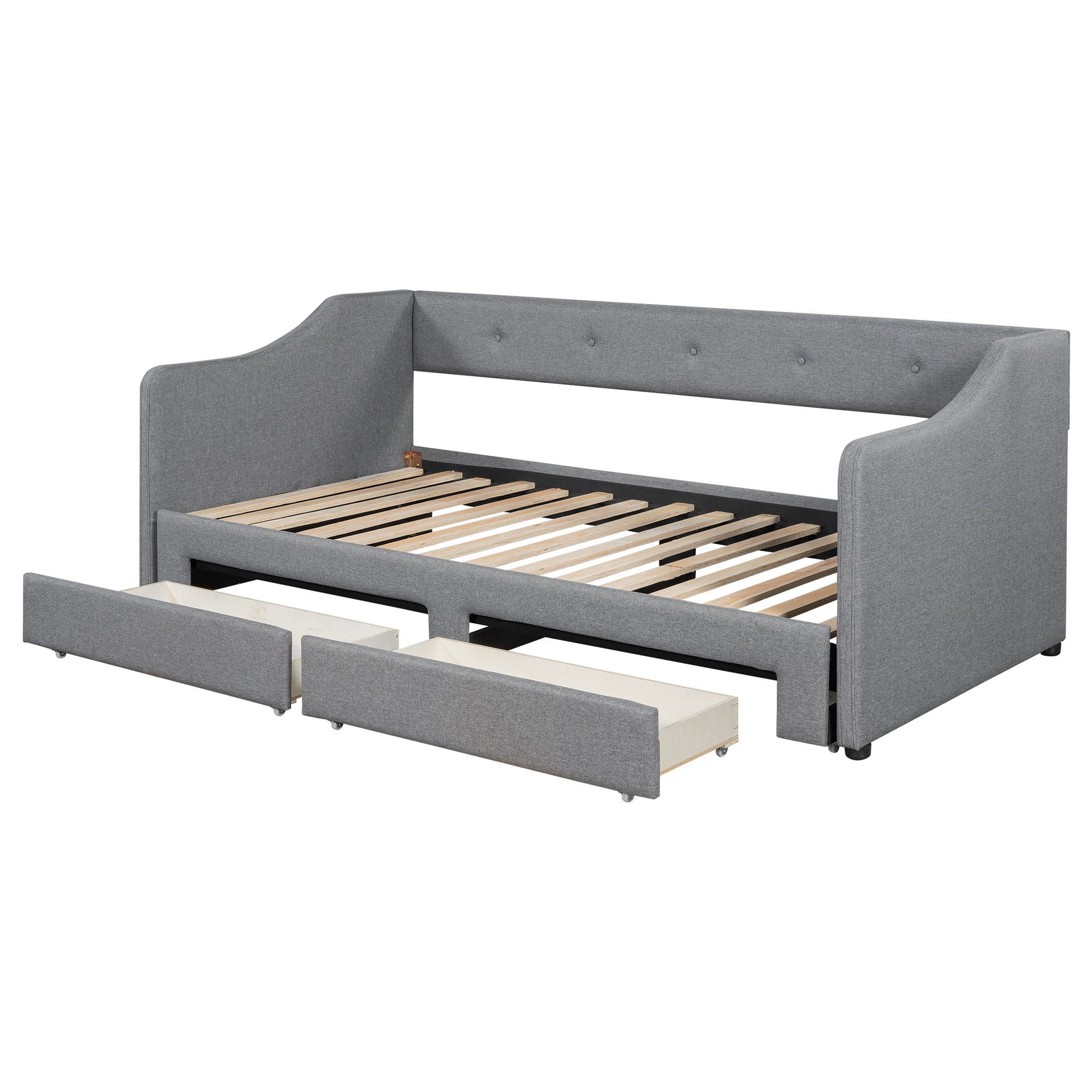 Upholstered Daybed With 2 Drawers - The Sleep Loft - Online Mattress Showroom NYC