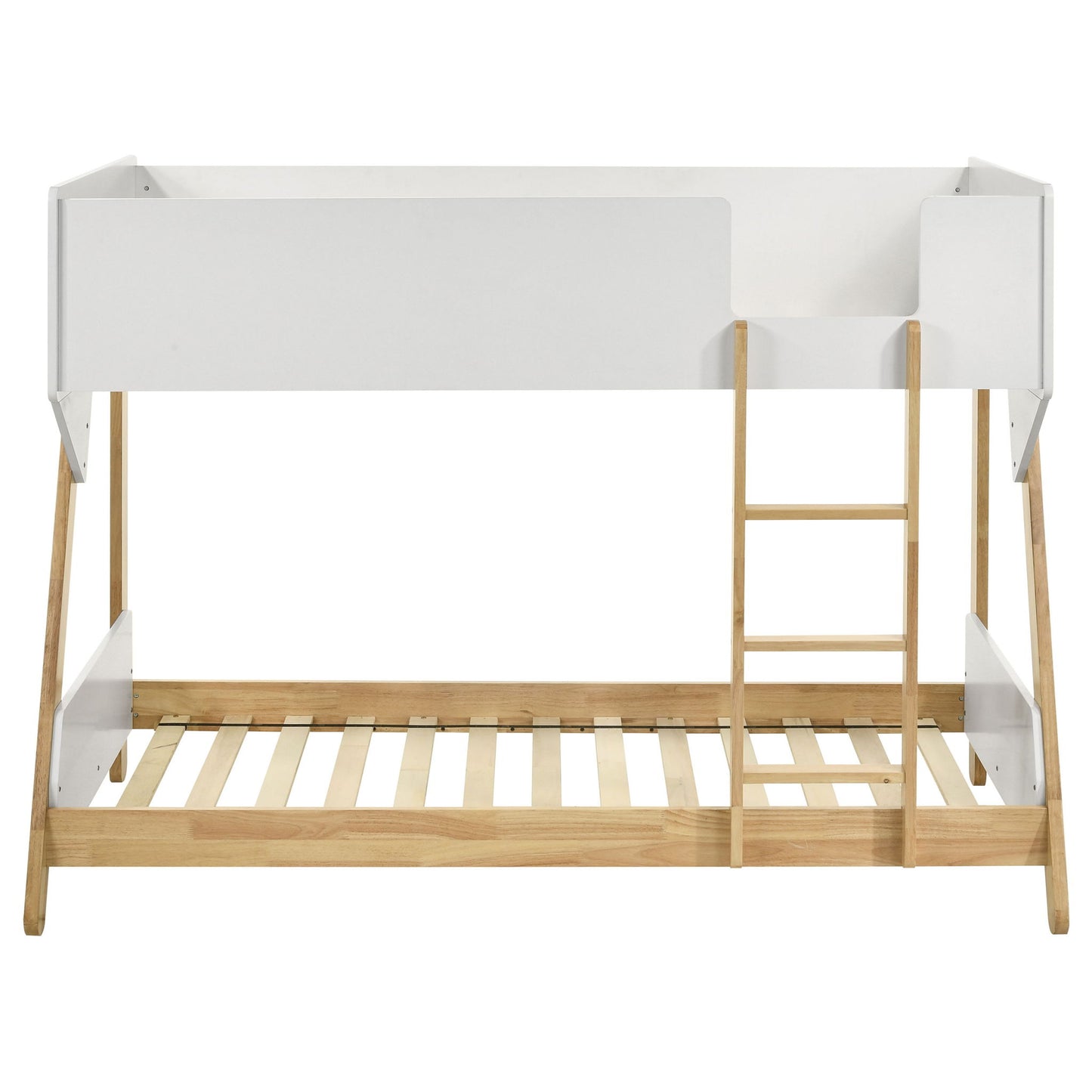 Fjord - Twin Over Twin Bunk Bed, Fits Standard Mattresses - White / Natural - The Sleep Loft - Online Mattress Showroom NYC