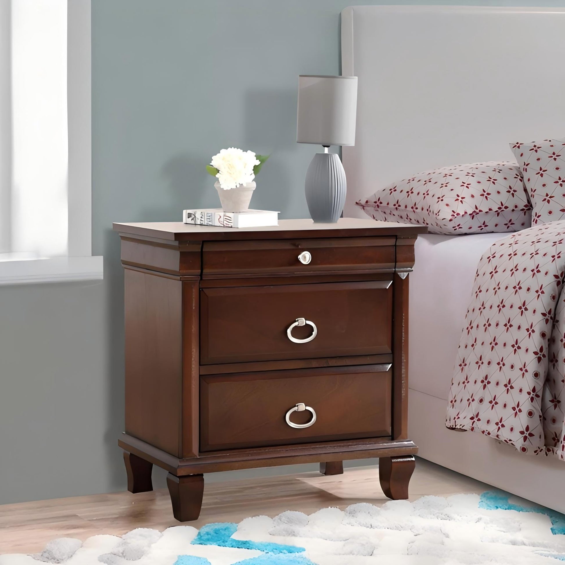 Triton - Nightstand - Cappuccino - The Sleep Loft - Online Mattress Showroom NYC