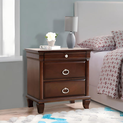 Triton - Nightstand - Cappuccino - The Sleep Loft - Online Mattress Showroom NYC