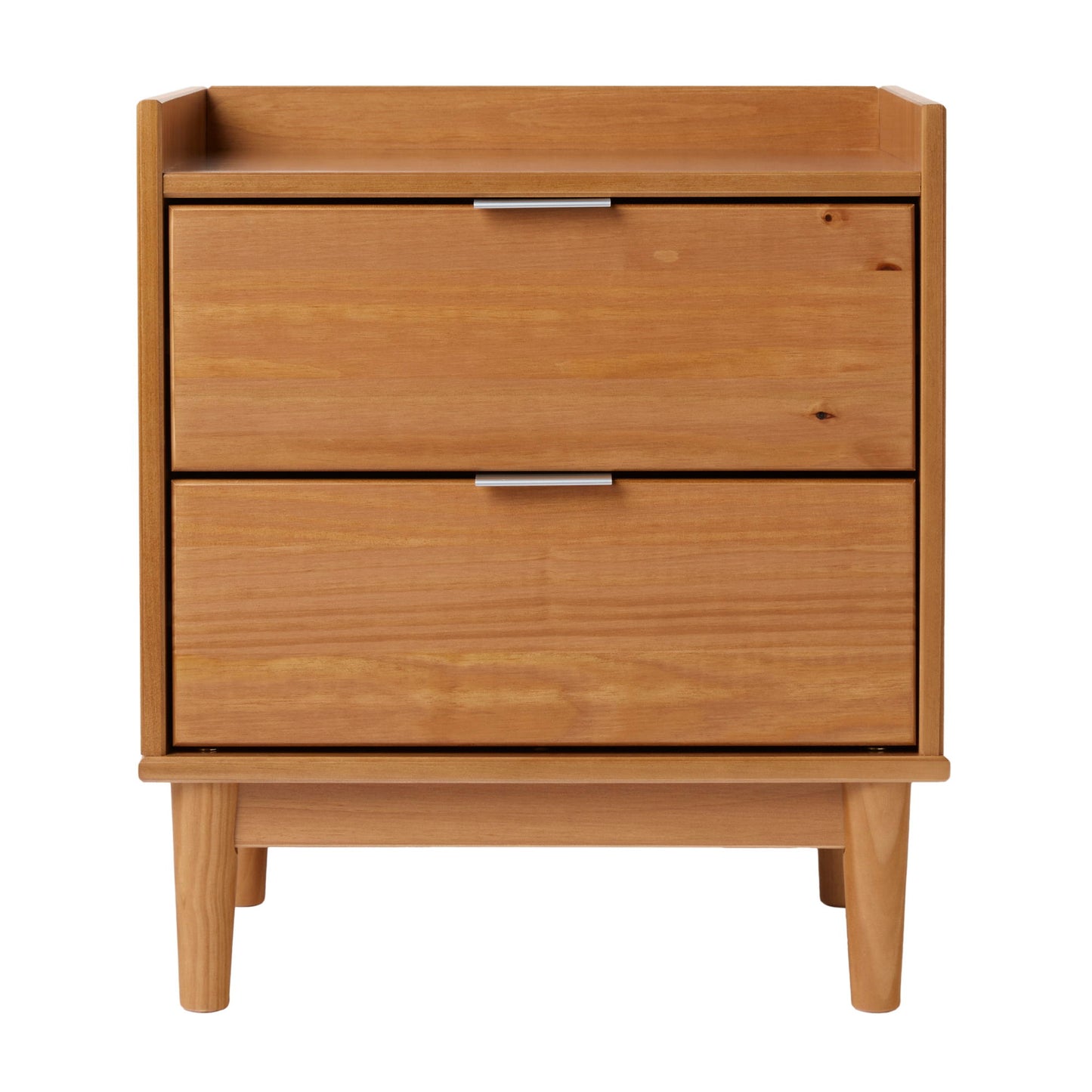 Mid-Century Modern 2 Drawer Nightstand - The Sleep Loft - Online Mattress Showroom NYC