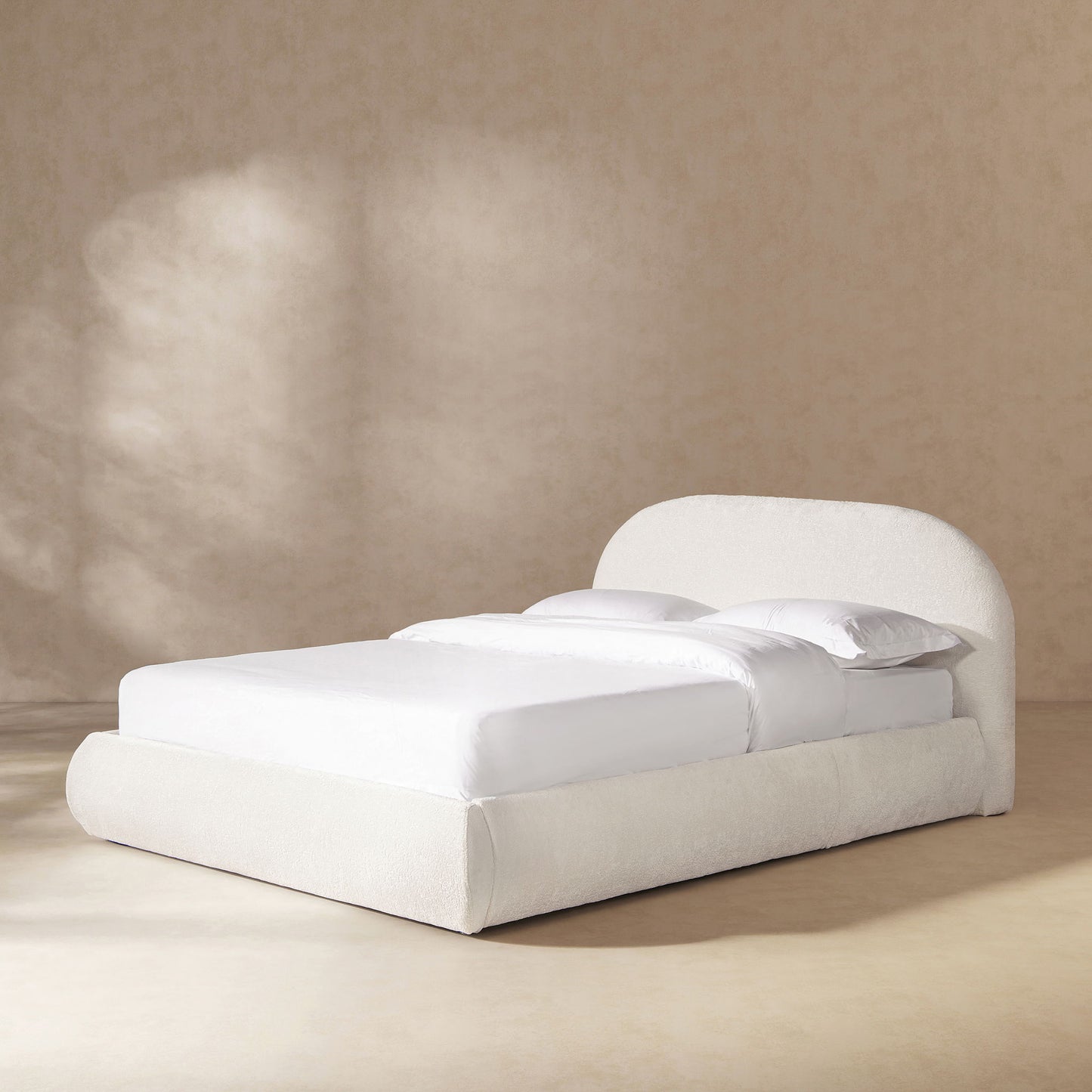 Archie Puffy Grounded - Upholstered Platform Bed - The Sleep Loft - Online Mattress Showroom NYC