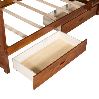 Bunk Bed With Ladders And 2 Storage Drawers - The Sleep Loft - Online Mattress Showroom NYC
