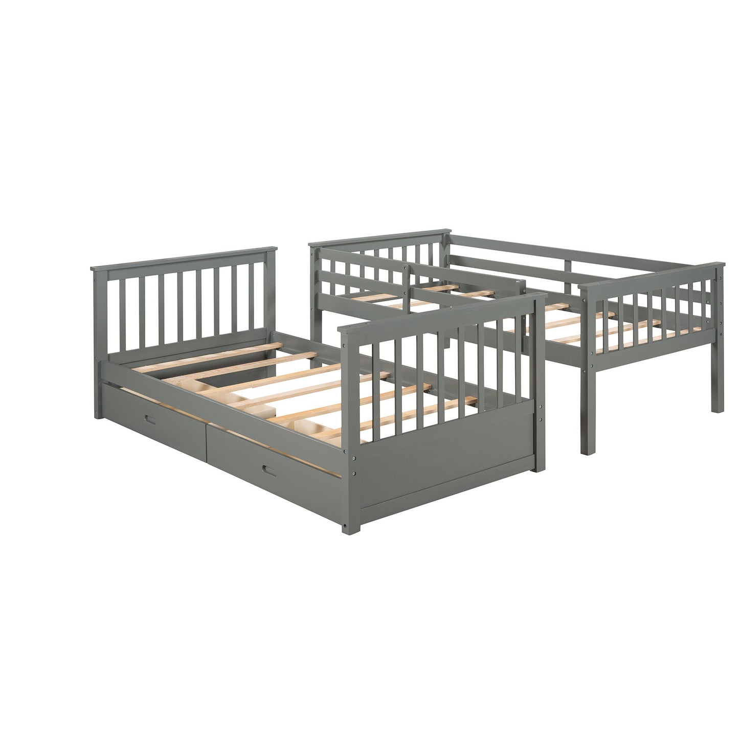 Bunk Bed With Ladders And 2 Storage Drawers - The Sleep Loft - Online Mattress Showroom NYC